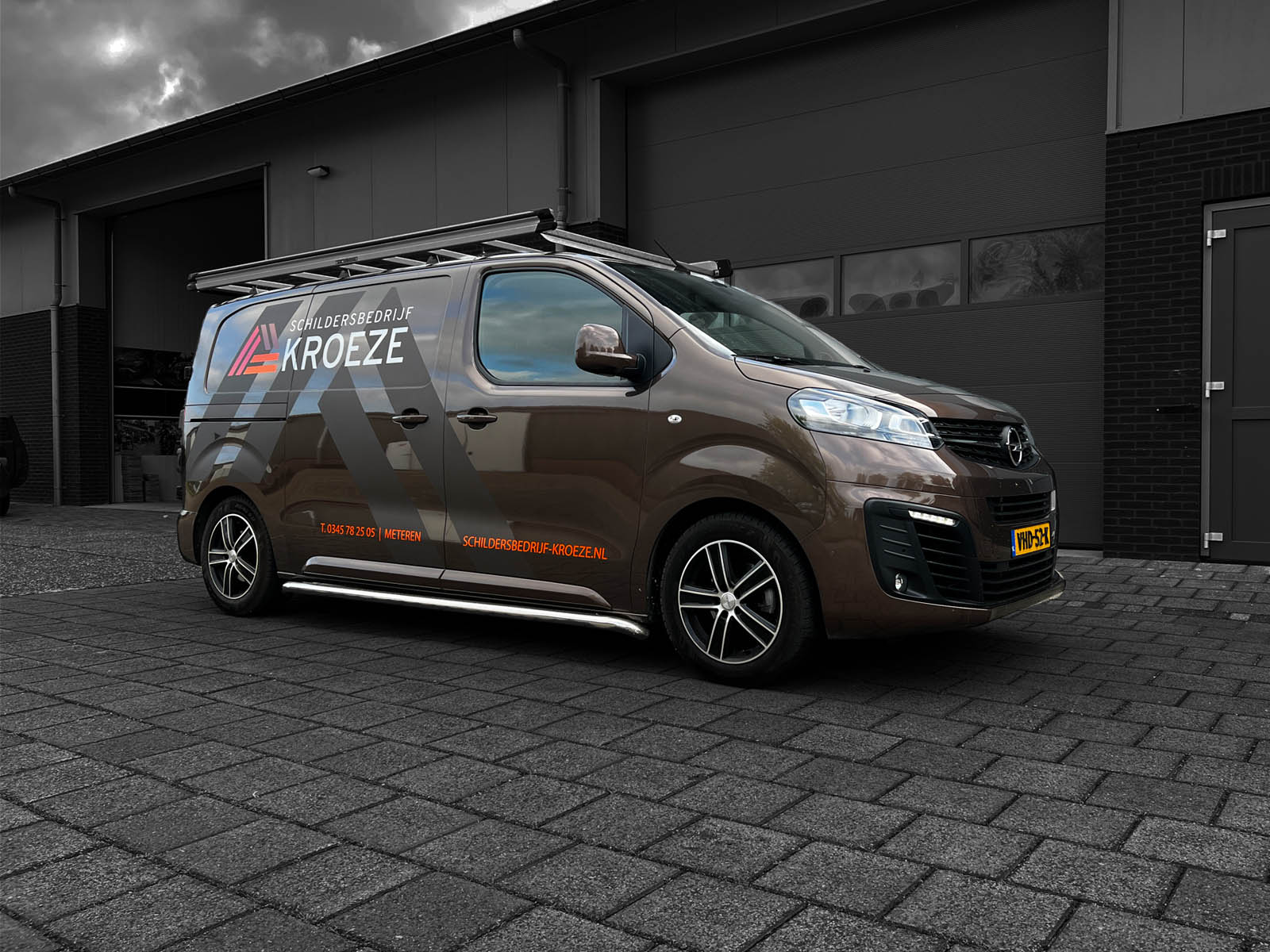 Schildersbedrijf Kroeze Meteren Opel Vivaro belettering bestickering stickers 1 2